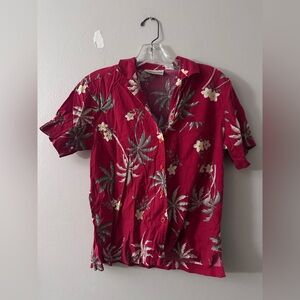 Vintage Hawaiian Button-Down T-Shirt